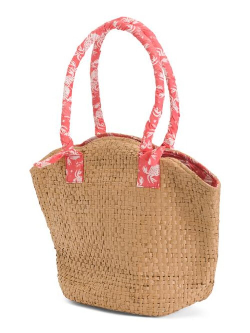 LULU Crab Straw Tote With Scarf - Picture 3 of 4